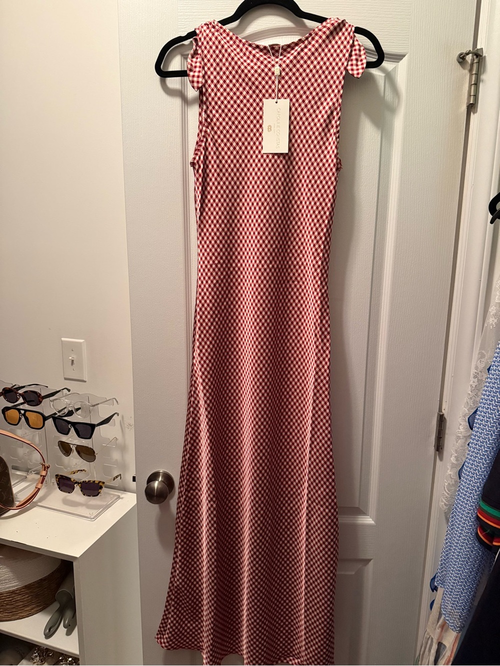 Caroline Constas Gingham Maxi NWT - Picture 2 of 4